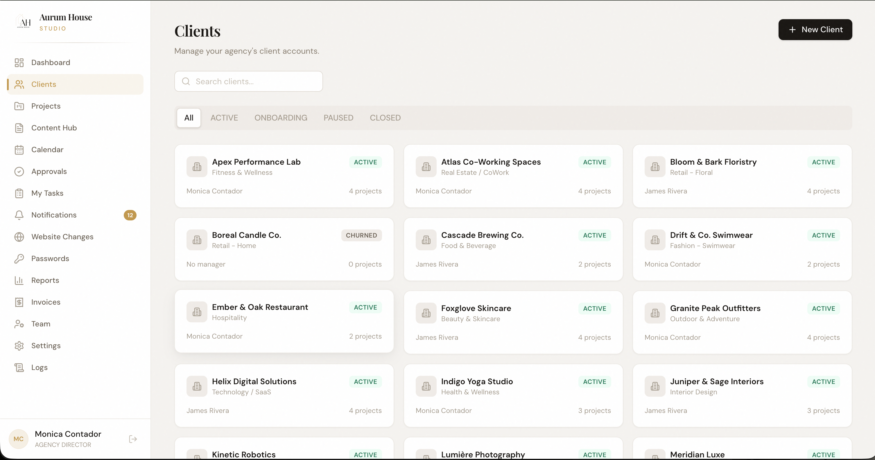 Client Workspace Overview